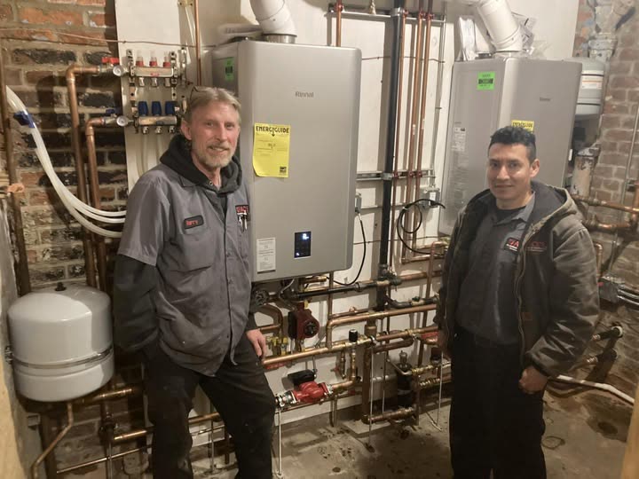 New heating system installation